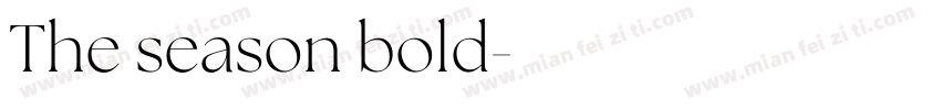 The season bold字体转换